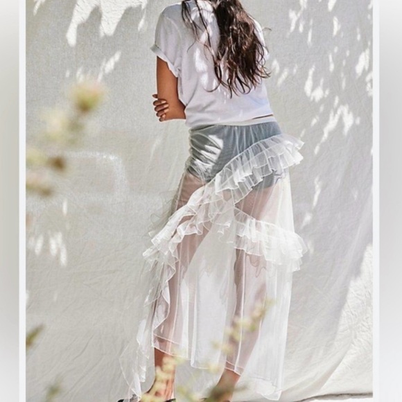 White free people mesh skirt - Picture 4 of 4